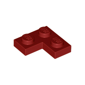 Dark Red Plate 2 x 2 Corner