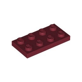 Dark Red Plate 2 x 4