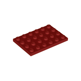 Dark Red Plate 4 x 6