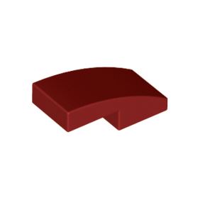 Dark Red Slope, Curved 2 x 1 x 2/3