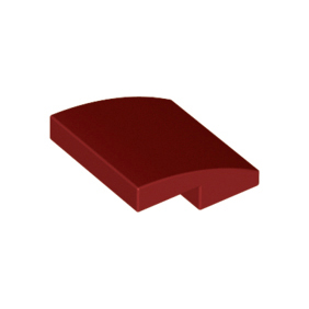 Dark Red Slope, Curved 2 x 2 x 2/3