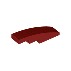 Dark Red Slope, Curved 4 x 1
