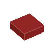 Dark Red Tile 1 x 1