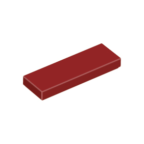 Dark Red Tile 1 x 3