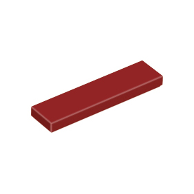 Dark Red Tile 1 x 4