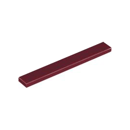 Dark Red Tile 1 x 8