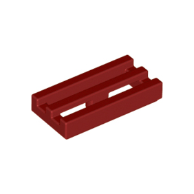 Dark Red Tile, Modified 1 x 2 Grille with Bottom Groove
