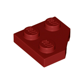 Dark Red Wedge, Plate 2 x 2 Cut Corner