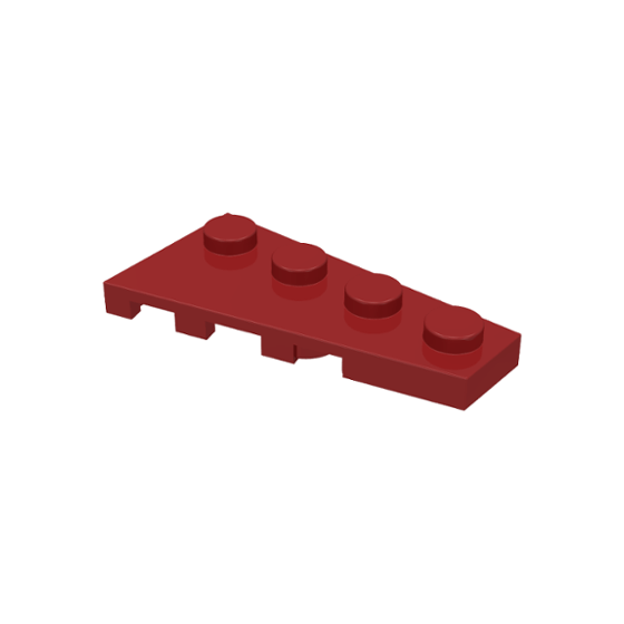 Dark Red Wedge, Plate 4 x 2 Right