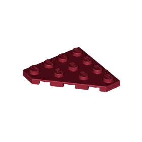 Dark Red Wedge, Plate 4 x 4 Cut Corner