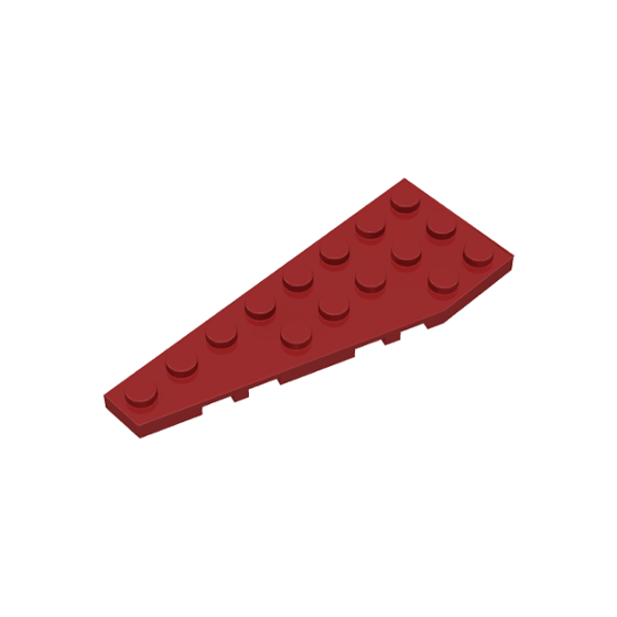 Dark Red Wedge, Plate 8 x 3 Pentagonal Left