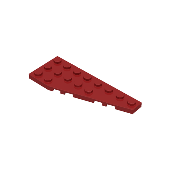Dark Red Wedge, Plate 8 x 3 Pentagonal Right