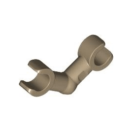 Dark Tan Arm Skeleton, Bent with Clips Horizontal Grip