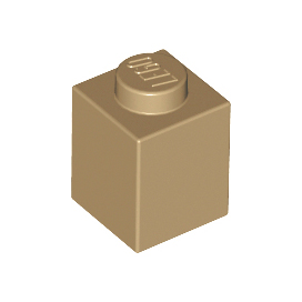 Dark Tan Brick 1 x 1