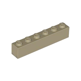 Dark Tan Brick 1 x 6
