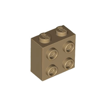 Dark Tan Brick, Modified 1 x 2 x 1 2/3 with Studs on Side