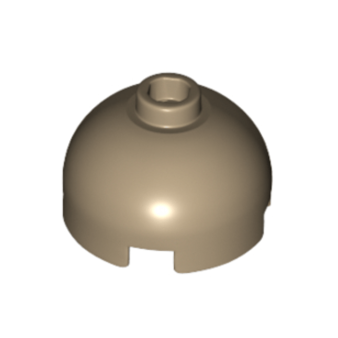 Dark Tan Brick, Round 2 x 2 Dome Top