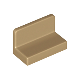 Dark Tan Panel 1 x 2 x 1 with Rounded Corners