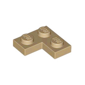 Dark Tan Plate 2 x 2 Corner
