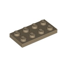 Dark Tan Plate 2 x 4