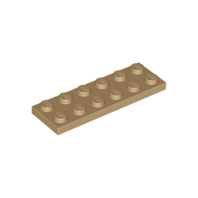 Dark Tan Plate 2 x 6