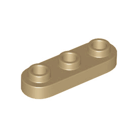 Dark Tan Plate, Round 1 x 3 with Open Studs