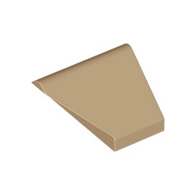 Dark Tan Slope 45 2 x 1 Double / Inverted with Bottom Stud Holder