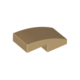 Dark Tan Slope, Curved 2 x 1 x 2/3