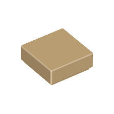 Dark Tan Tile 1 x 1