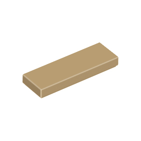 Dark Tan Tile 1 x 3