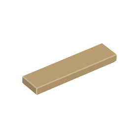 Dark Tan Tile 1 x 4