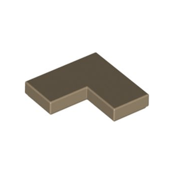 Dark Tan Tile 2 x 2 Corner