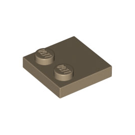 Dark Tan Tile, Modified 2 x 2 with Studs on Edge