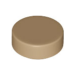 Dark Tan Tile, Round 1 x 1