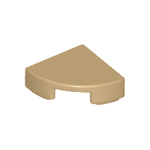 Dark Tan Tile, Round 1 x 1 Quarter