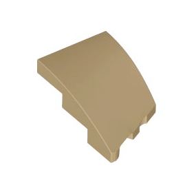 Dark Tan Wedge 3 x 2 Left No Studs