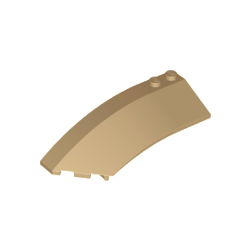 Dark Tan Wedge 8 x 3 x 2 Open Left