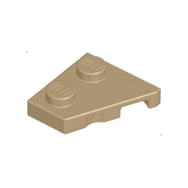 Dark Tan Wedge, Plate 2 x 2 Left
