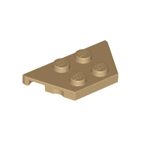 Dark Tan Wedge, Plate 2 x 4