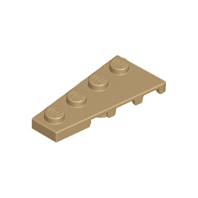 Dark Tan Wedge, Plate 4 x 2 Left