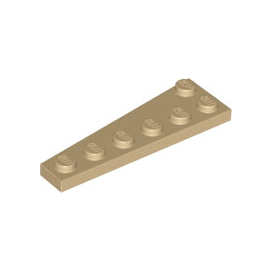 Dark Tan Wedge, Plate 6 x 2 Right