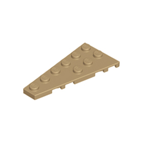 Dark Tan Wedge, Plate 6 x 3 Left