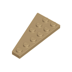 Dark Tan Wedge, Plate 6 x 3 Right