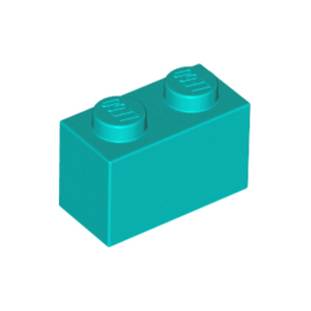Dark Turquoise Brick 1 x 2