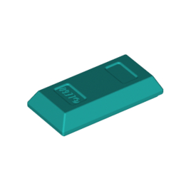 Dark Turquoise Minifigure, Utensil Ingot 1 x 2