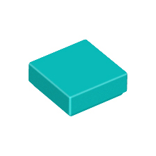Dark Turquoise Tile 1 x 1