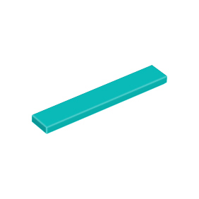 Dark Turquoise Tile 1 x 6