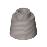 Flat Silver Cone 1 1/6 x 1 1/6 x 2/3 Fez