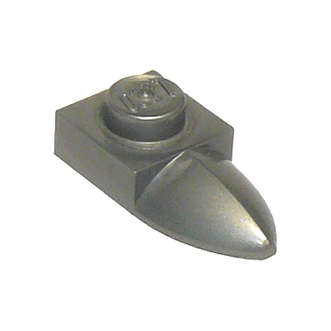 Flat Silver Plate, Modified 1 x 1 with Tooth Horizontal