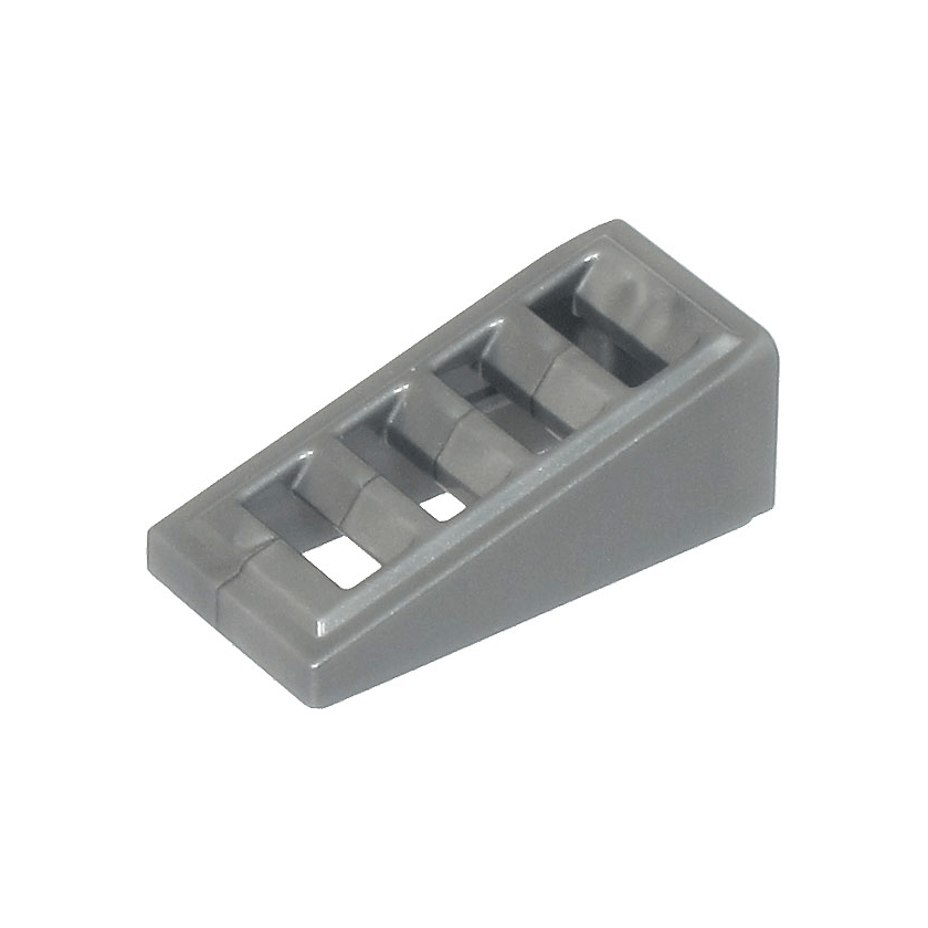Flat Silver Slope 18 2 x 1 x 2/3 with Grille